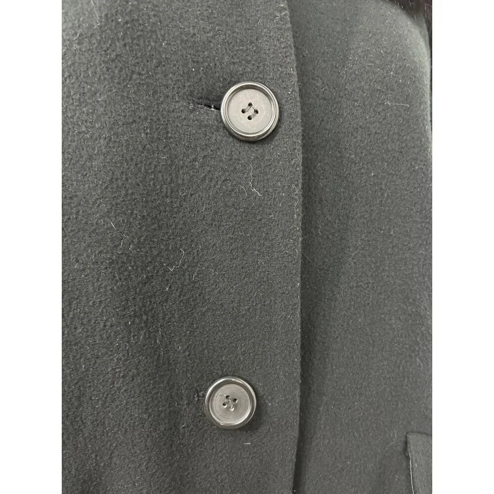 J Percy for Marvin Richards Lord & Taylor Black Faux Fur Long Coat Jacket - Picture 4 of 10